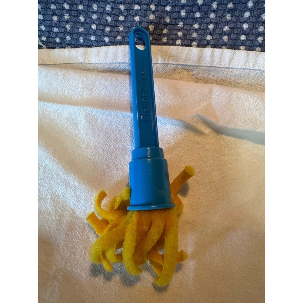 VTG Fisher Price Fun w Play Food Kitchen 1987‎ parts dish brush scrubber